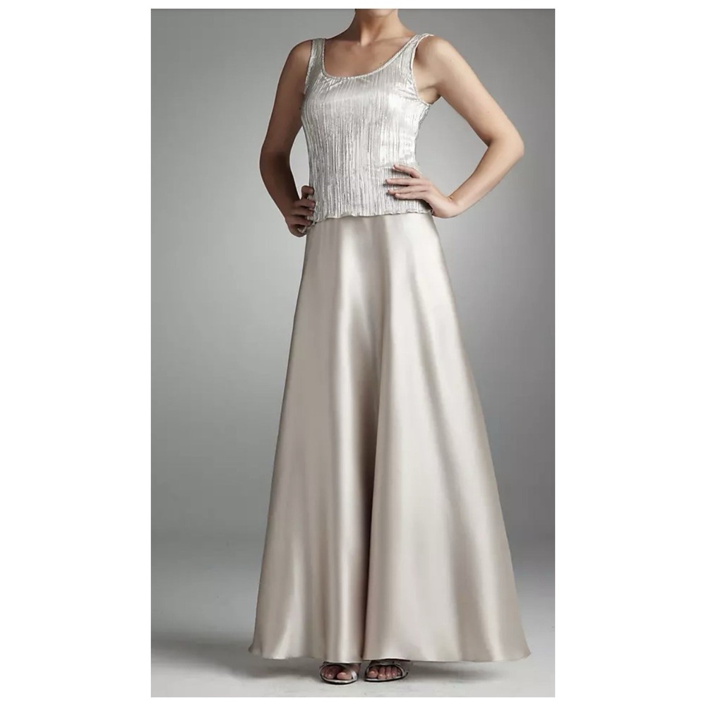 Cachet Formal Dress Sz 6 Silver Champagne Prom Wedding No Jacket